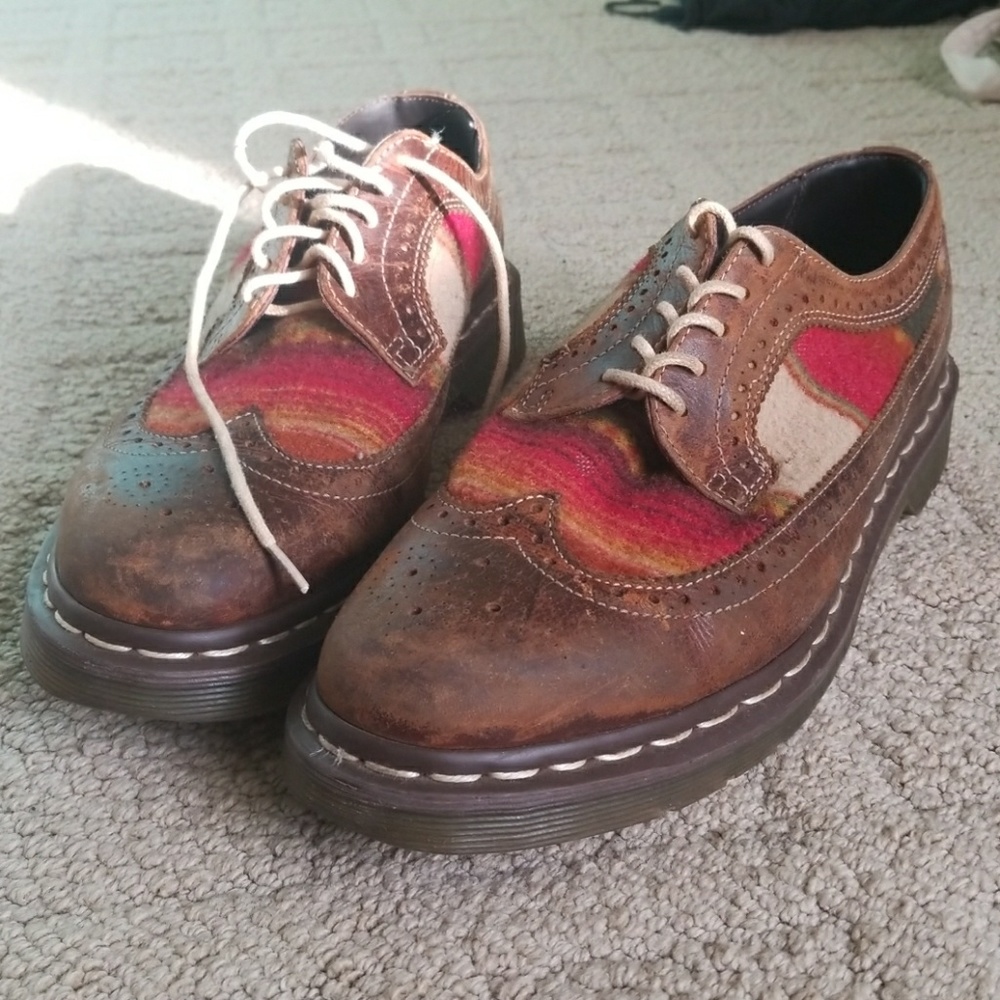 Dr. Martin brogues with fabric